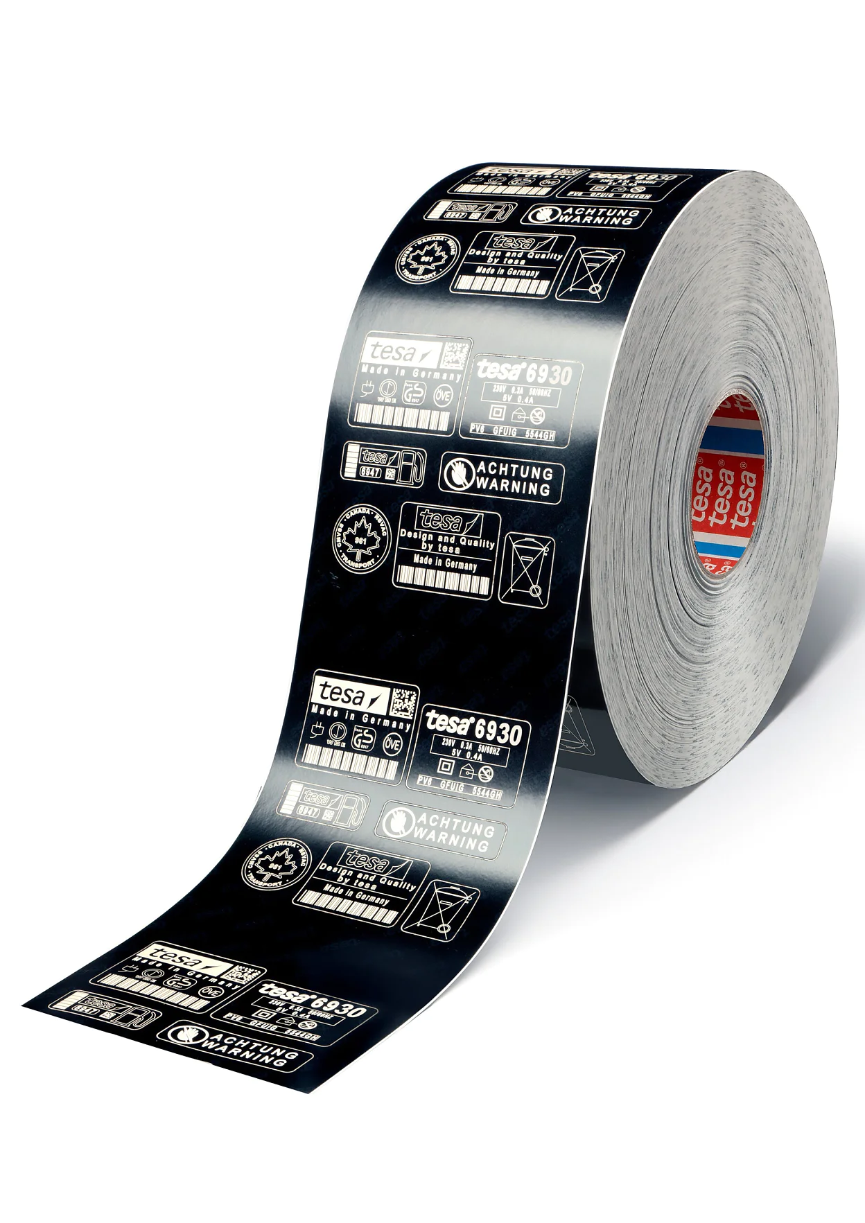 Bild von tesa®6930 schwarz matt/weißer Text